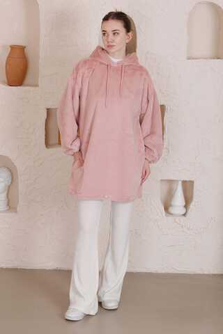 Zulays - Peluş Sweat Pudra Pembesi