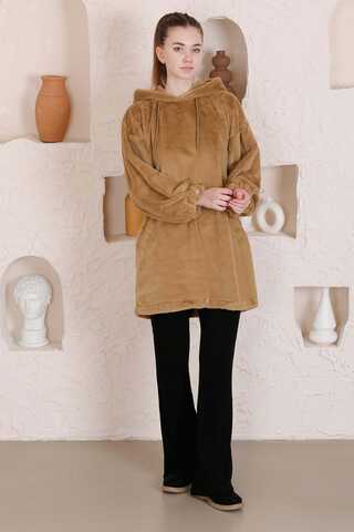 Zulays - Peluş Sweat Taba