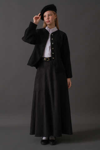 Pens Detaylı Kısa Ceket Siyah (1)