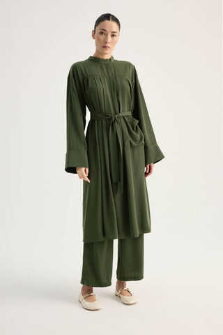 Pileli Tunik Takım Haki - 3