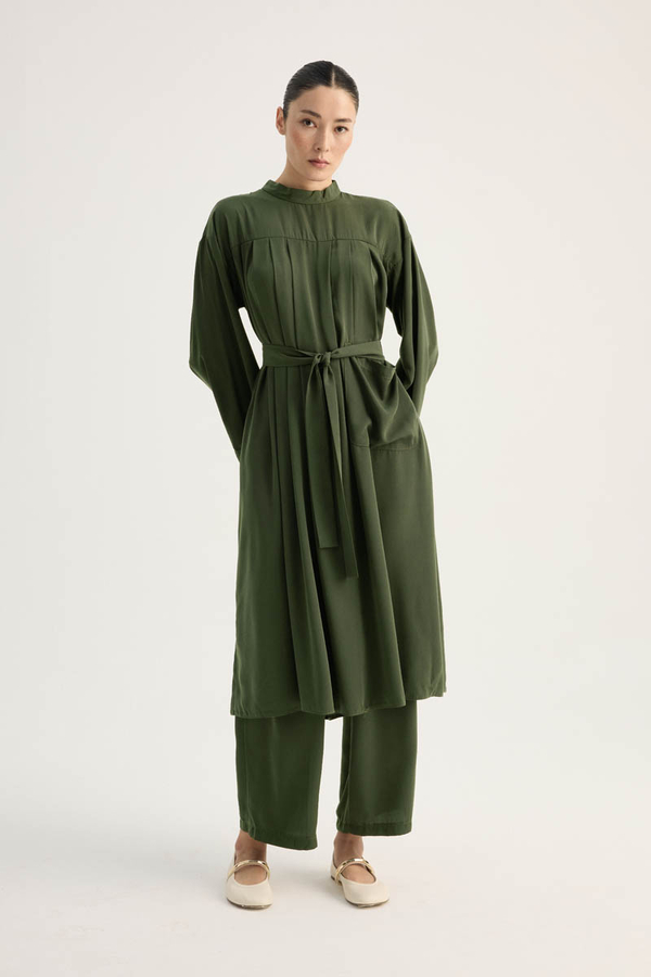 Pileli Tunik Takım Haki - 9