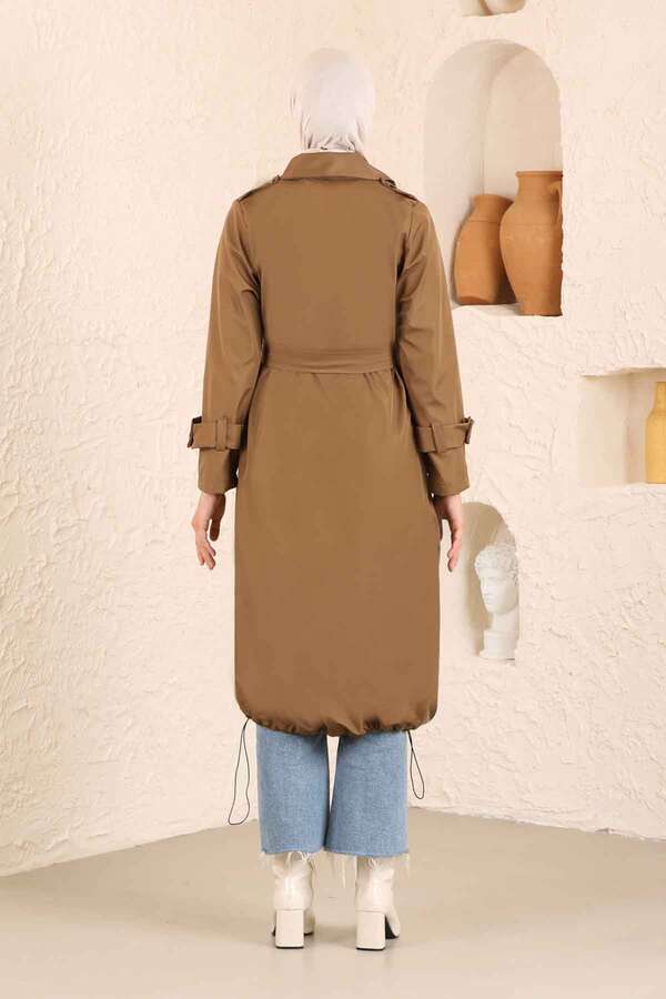 Pleated Skirt Trench Tan - 4
