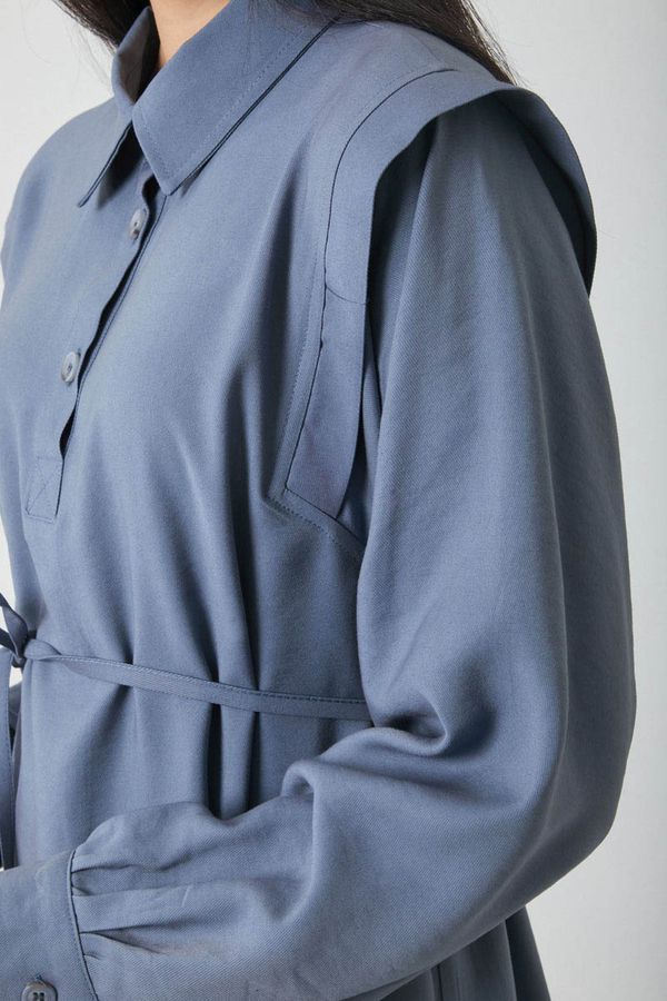 Polo Collar Dress Indigo - 10