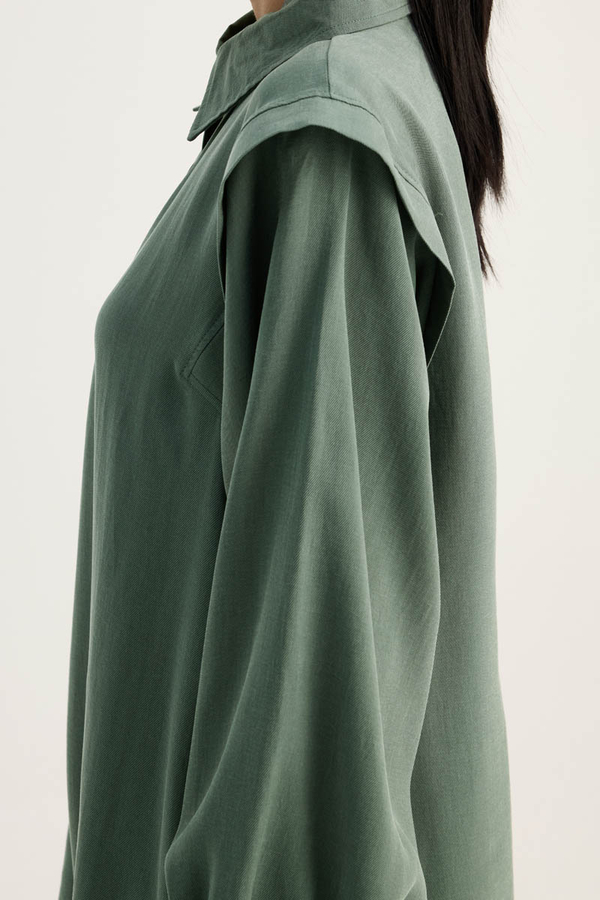 Polo Collar Dress Petrol - 8