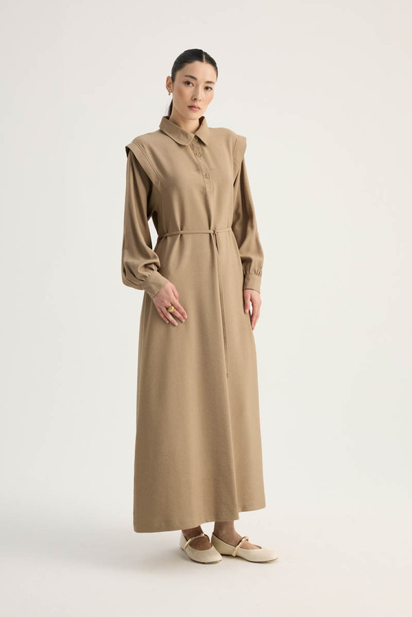 Polo Collar Dress Vizon - 5