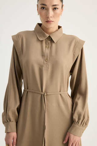 Polo Collar Dress Vizon - 6