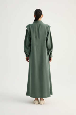 Polo Yaka Elbise Petrol - 10