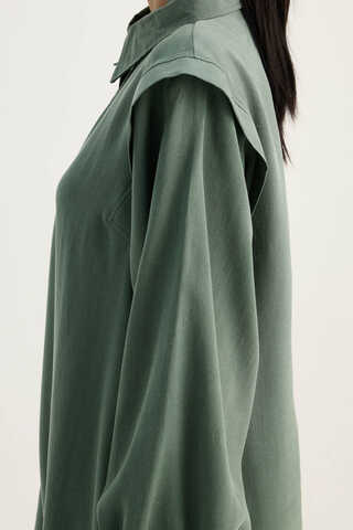 Polo Yaka Elbise Petrol - 8