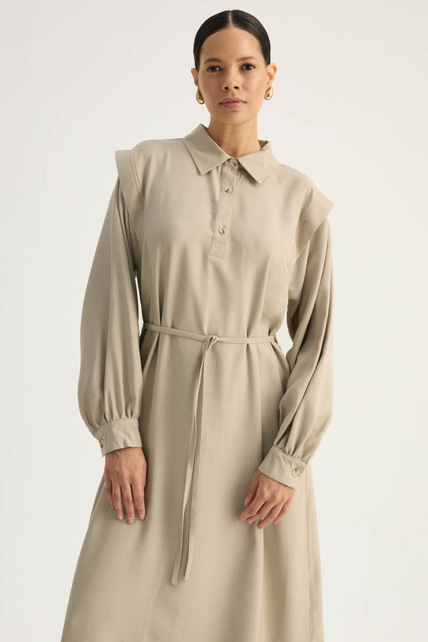 Polo Yaka Elbise Taş - 1