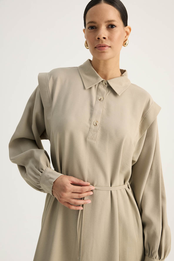 Polo Yaka Elbise Taş - 4