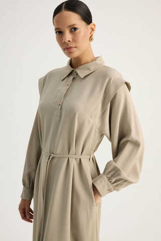 Polo Yaka Elbise Taş - 7