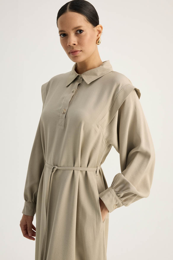 Polo Yaka Elbise Taş - 7