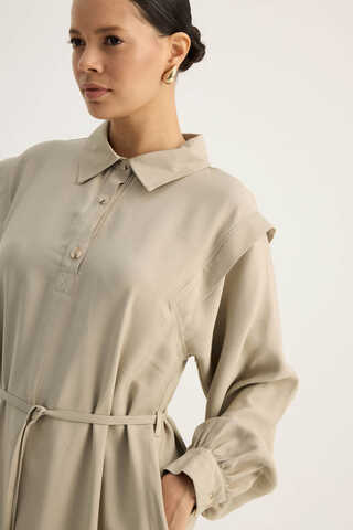 Polo Yaka Elbise Taş - 9