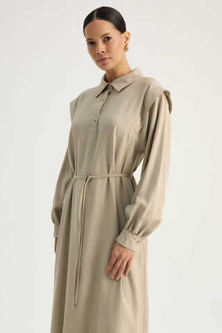 Polo Yaka Elbise Taş - 10