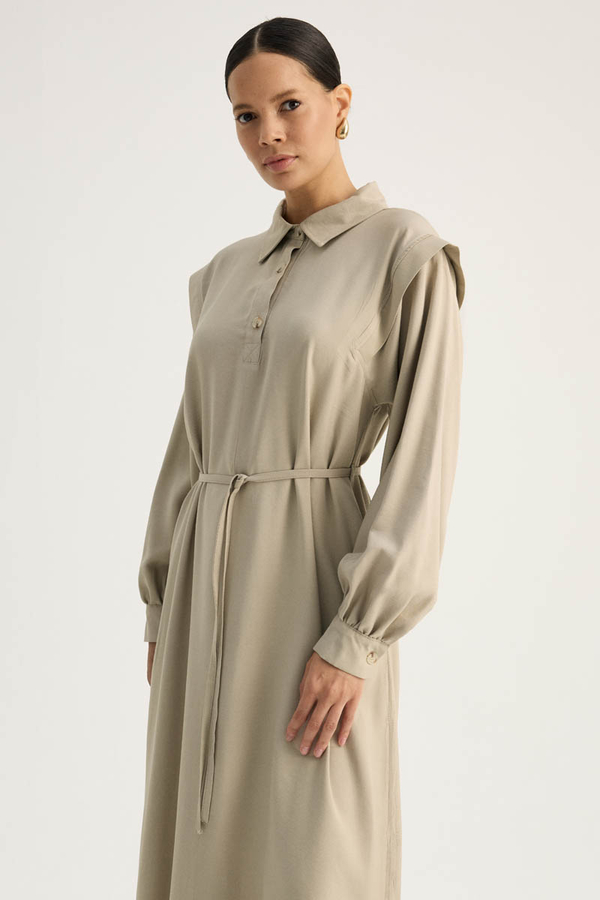 Polo Yaka Elbise Taş - 10