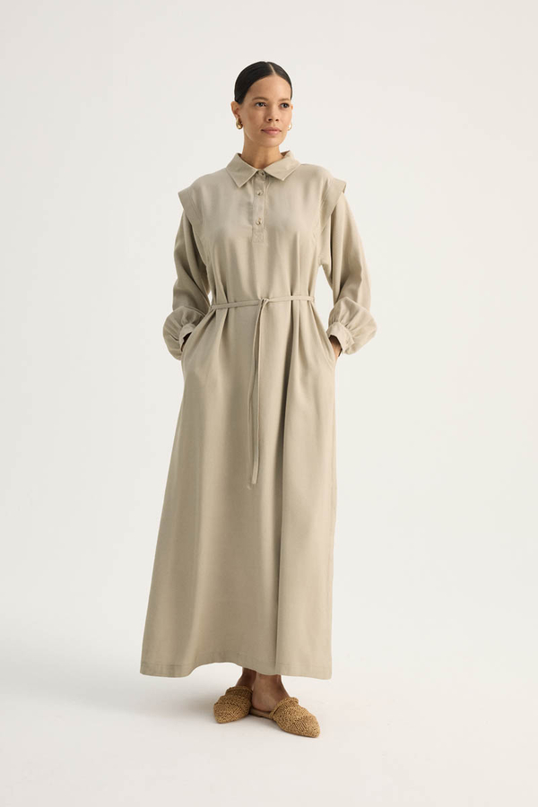 Polo Yaka Elbise Taş - 8