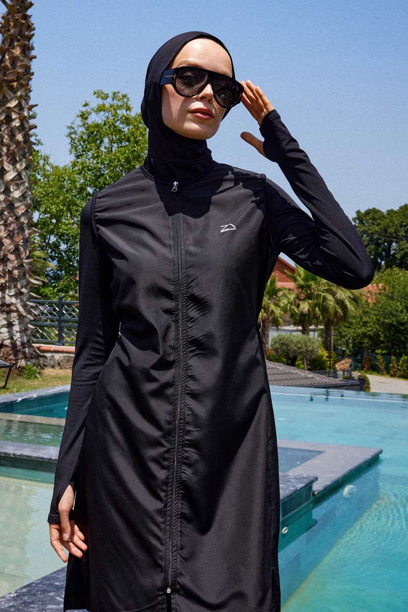 Reglan Kol Tesettür Mayo Takım Siyah
