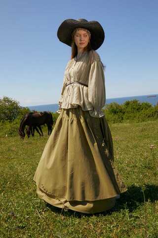 Ribbed Voile Shirt Stone - 3