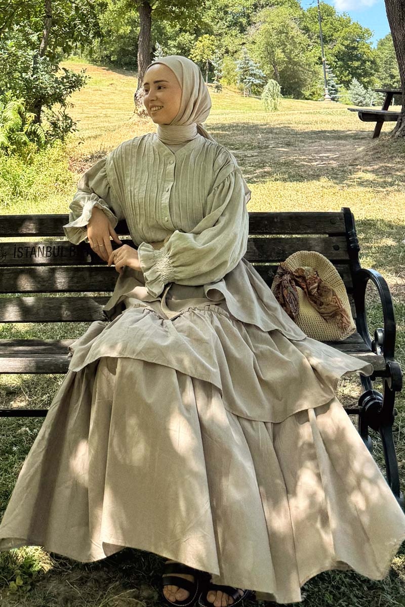 Ribbed Voile Shirt Stone