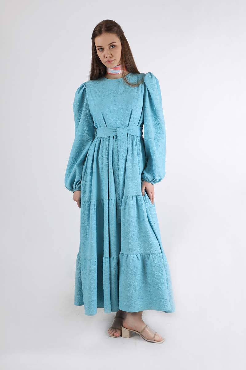 Center Ruffle Detailed Dress