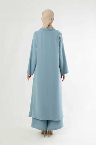 Scarf Abaya Suit Baby Blue - 3