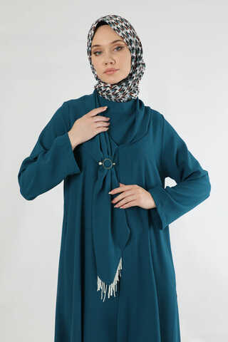 Scarf Abaya Suit Oil - 2