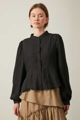 Short Voile Shirt Black - 4
