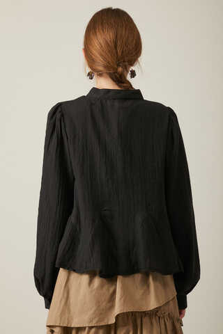 Short Voile Shirt Black - 7