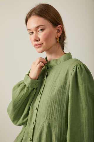 Short Voile Shirt Soft Green - 8