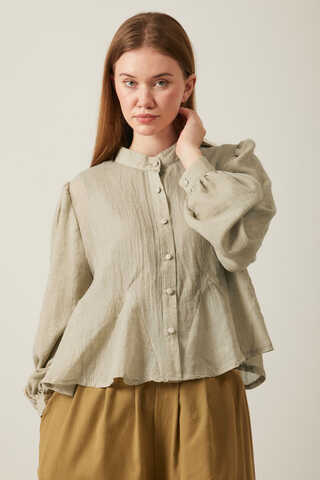 Short Voile Shirt Stone - 4