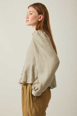 Short Voile Shirt Stone - 8