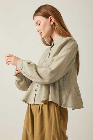 Short Voile Shirt Stone - 9