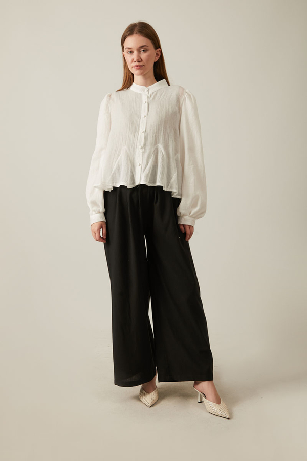 Short Voile Shirt White - 3