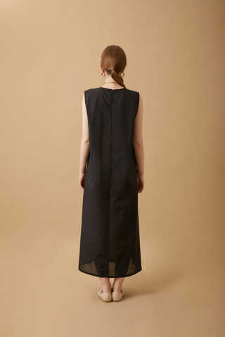 Sleeveless Long Vual Slip Black - 8