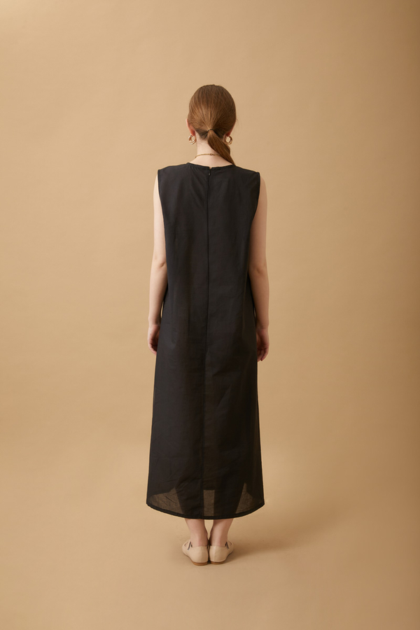 Sleeveless Long Vual Slip Black - 8