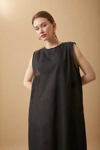 Sleeveless Long Vual Slip Black - 4