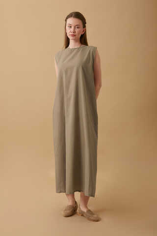 Sleeveless Long Vual Slip Taupe - 1