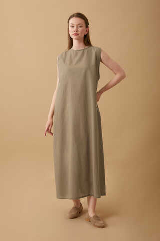 Sleeveless Long Vual Slip Taupe - 2