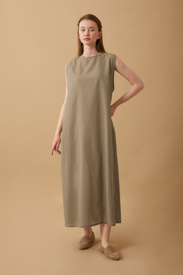 Sleeveless Long Vual Slip Taupe - 2