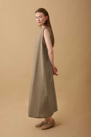Sleeveless Long Vual Slip Taupe - 3