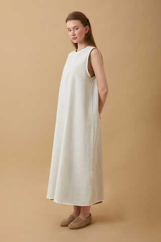 Sleeveless Long Vual Slip White - 1