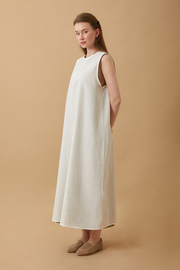Sleeveless Long Vual Slip White - 1