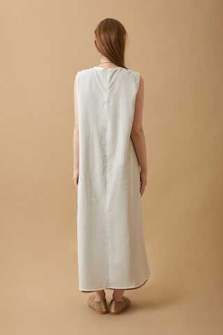 Sleeveless Long Vual Slip White - 6