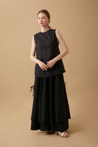 Sleeveless Short Vual Slip Black - 4