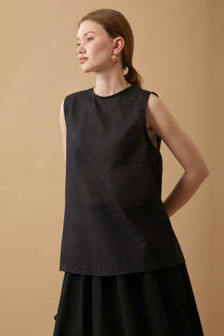 Sleeveless Short Vual Slip Black - 5