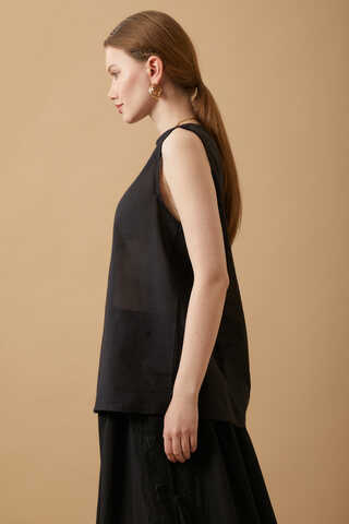 Sleeveless Short Vual Slip Black - 6