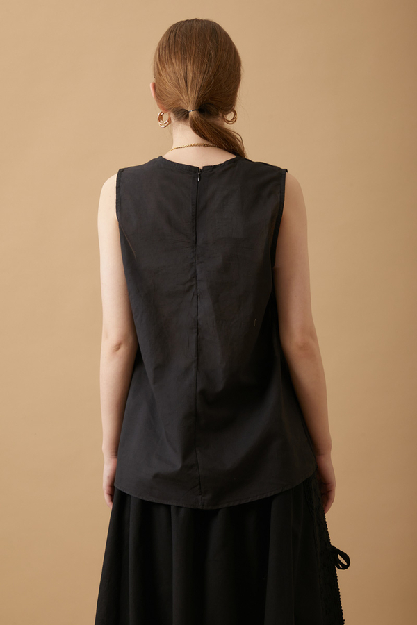 Sleeveless Short Vual Slip Black - 7