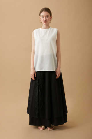 Sleeveless Short Vual Slip White - 1