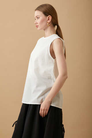 Sleeveless Short Vual Slip White - 4