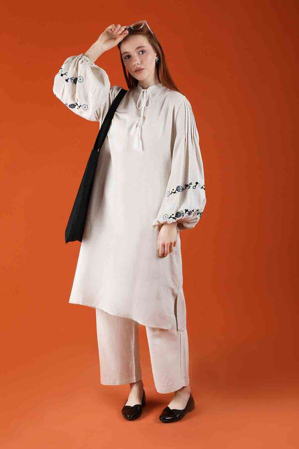 Soft Keten Takım Ekru - 1